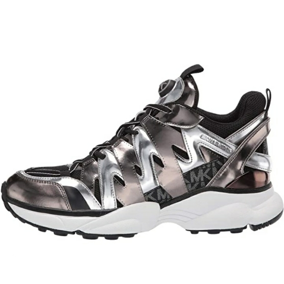 Michael Kors Silver/Black Metalic Hero Trainer - Picture 2 of 6